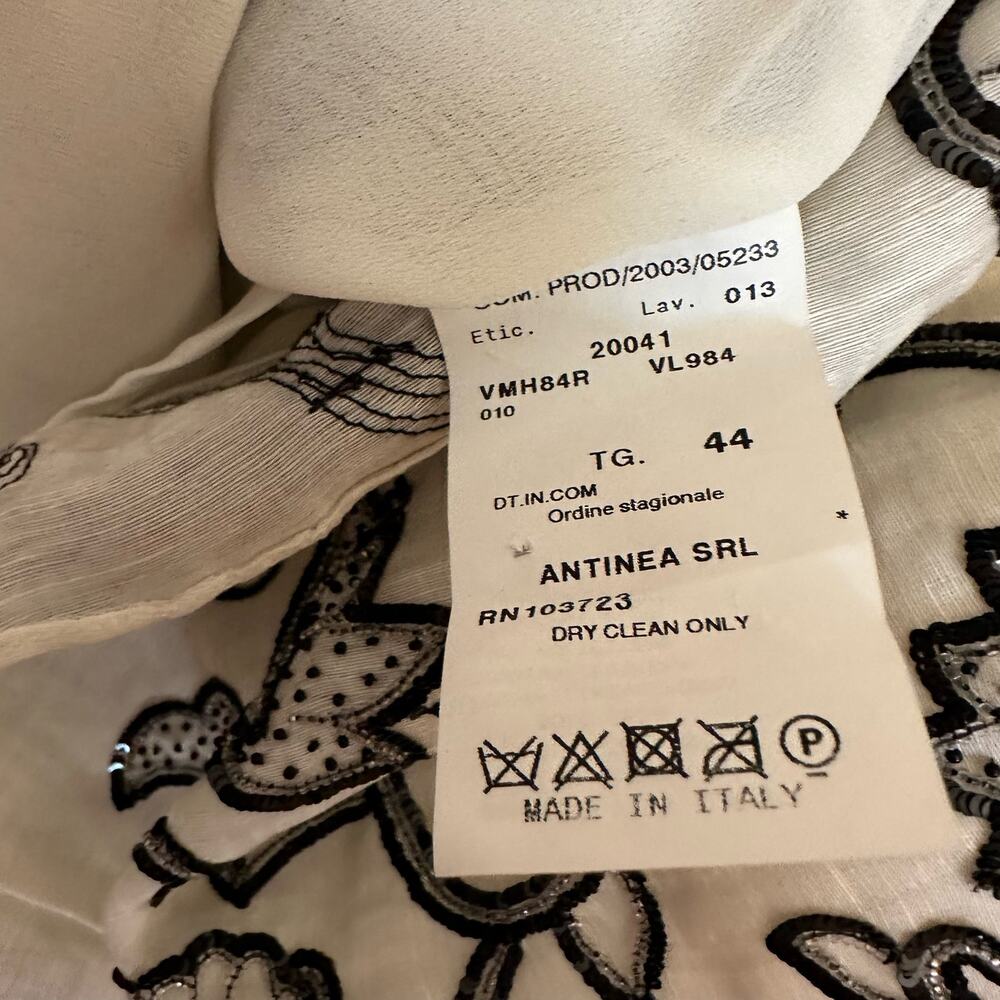 Armani Collezioni Black and White Floral Top - Picture 11 of 13